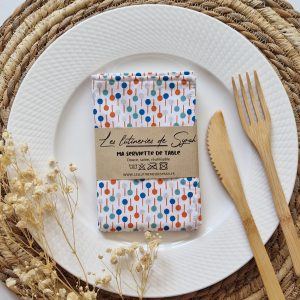 Serviette de table doublée nid d'abeille