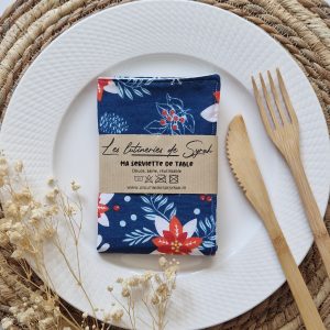 Serviette de table doublée nid d'abeille