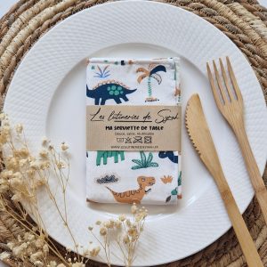 Serviette de table doublée nid d'abeille