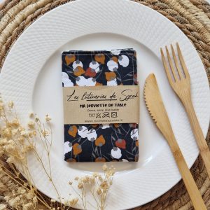 Serviette de table doublée nid d'abeille