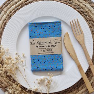 Serviette de table doublée nid d'abeille