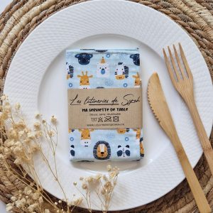 Serviette de table doublée nid d'abeille