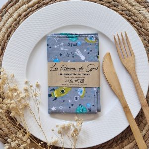 Serviette de table doublée nid d'abeille