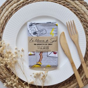 Serviette de table doublée nid d'abeille