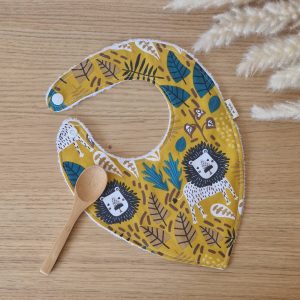Bavoir bandana doublé en bambou