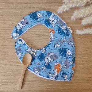 Bavoir bandana doublé en bambou