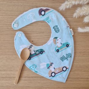 Bavoir bandana doublé en bambou