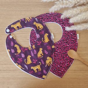 Bavoir bandana doublé en bambou (lot de 2)